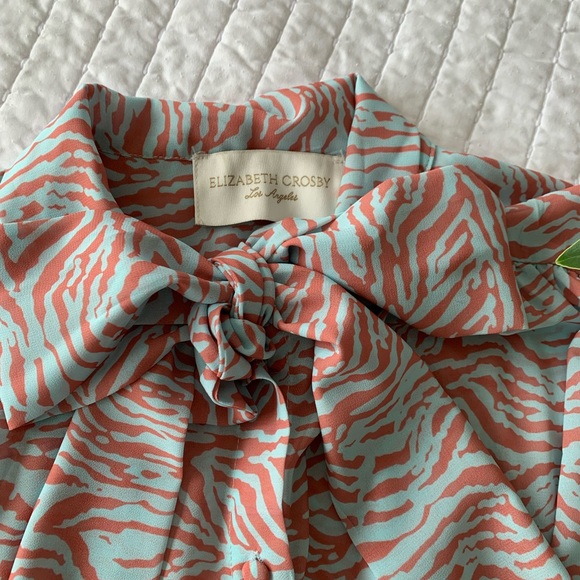 Zebra print tie blouse - Picture 3 of 4